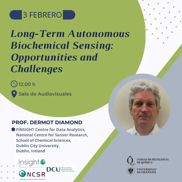 Conferencia del Prof. Dermot Diamond "Long-Term Autonomous Biochemical Sensing: Opportunities and Challenges"