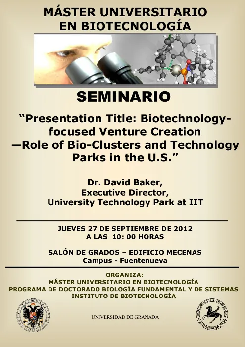 Biotechnology-focused Venture Creation —Role of Bio-Clusters and Technology Parks in the U.S.
