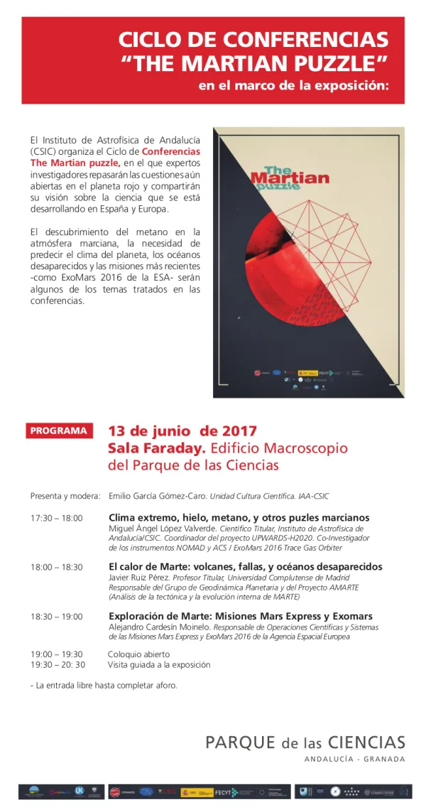 Ciclo de conferencias 'The Martian puzzle'