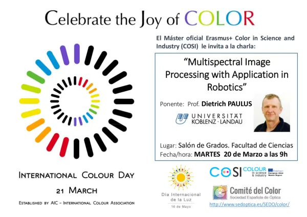 Conferencia Máster COSI: Multispectral Image Processing with Application in Robotics