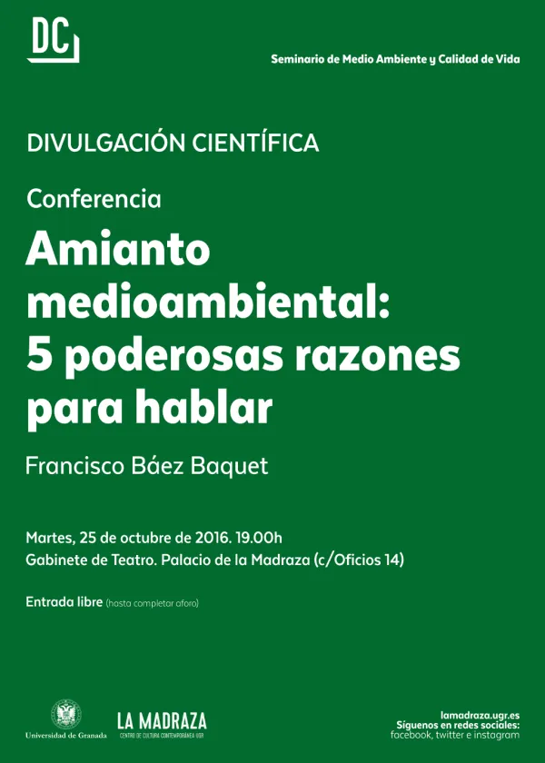 Conferencia: Amianto medioambiental: 5 poderosas razones para hablar