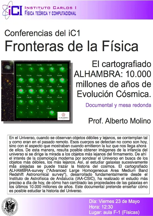 El cartografiado ALHAMBRA: 10.000 millones de años de Evolución Cósmica (Documental y mesa redonda)