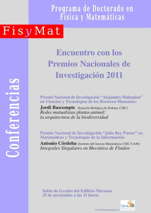 Encuentro con los Premios Nacionales de Investigación 2011