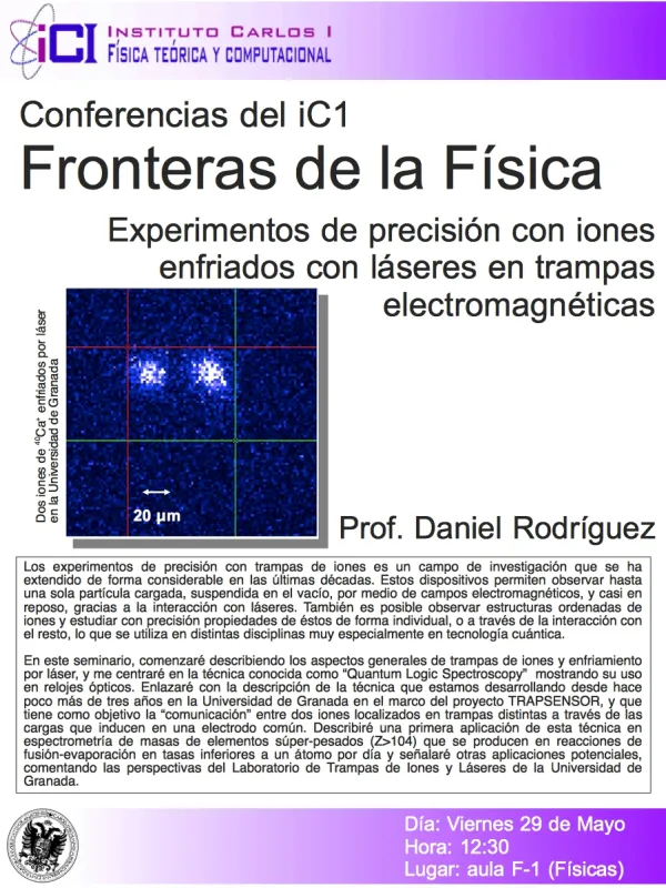 Experimentos de precisión con iones enfriados con láseres en trampas electromagnéticas