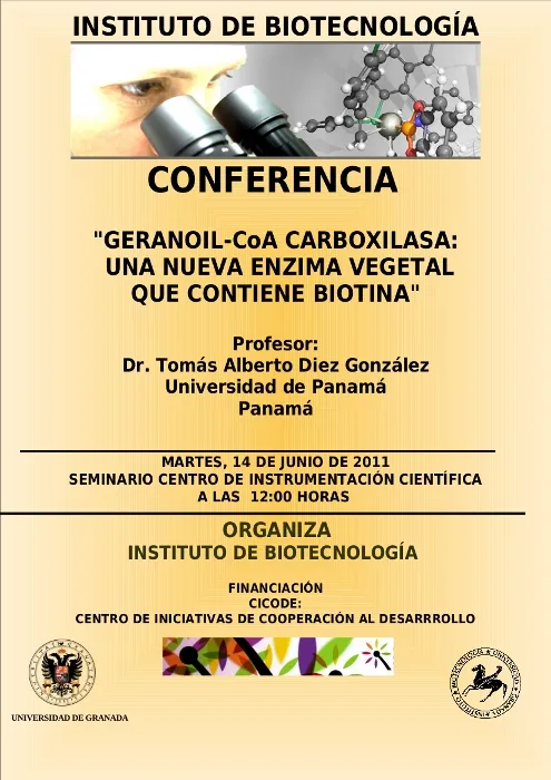 Conferencia "Geranoil-Coa Carboxilasa: Una nueva Enzima Vegetal que contiene Biotina"