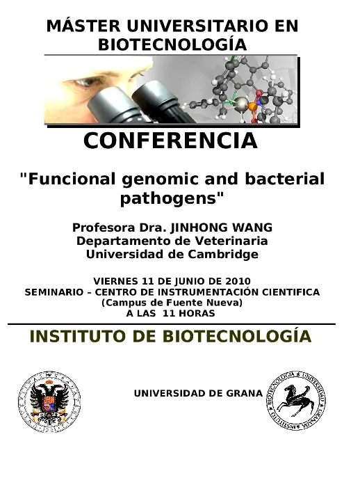Conferencia "Funcional genomic and bacterial pathogens"