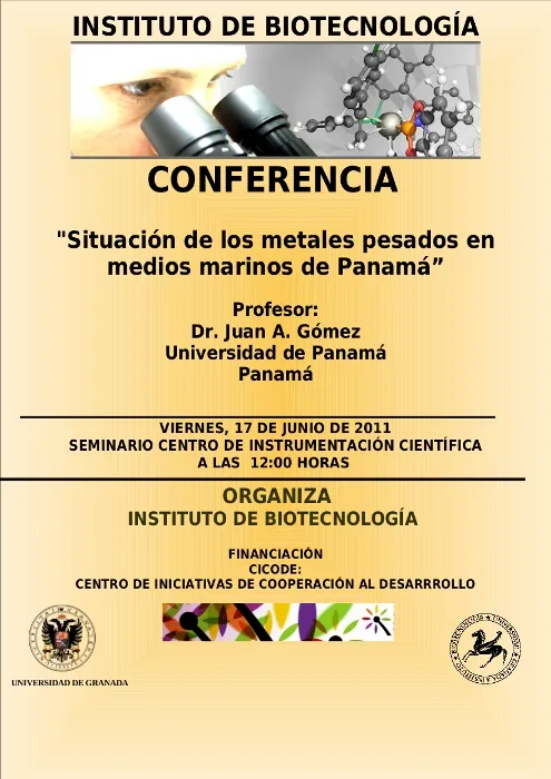 Conferencia "Situación de los metales pesados en medios marinos de Panamá"