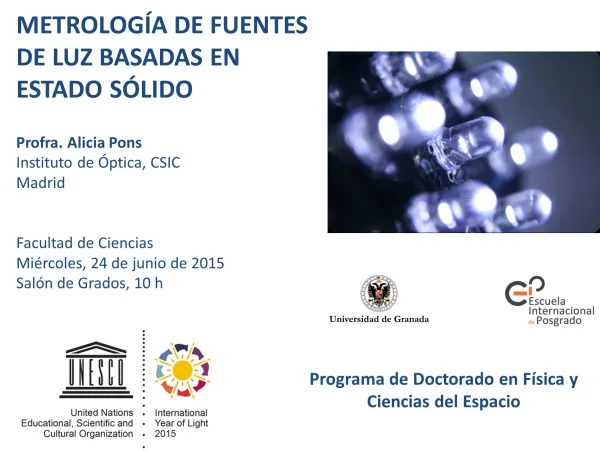 Metrología de fuentes de luz basadas en estado sólido