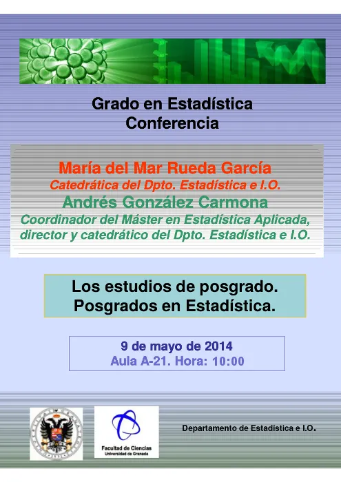 Los estudios de posgrado. Posgrados en Estadística.