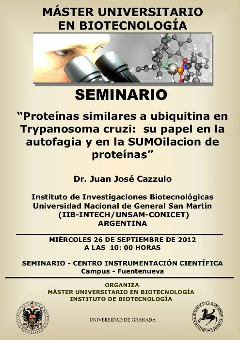 Proteínas similares a ubiquitina en Trypanosoma cruzi:  su papel en la autofagia y en la SUMOilacion de proteínas