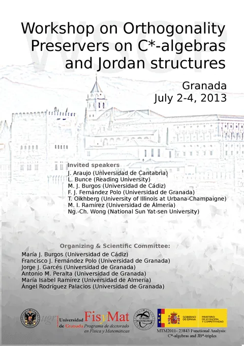 Workshop on Orthogonaly Preservers on C*-algebras and Jordan Structures