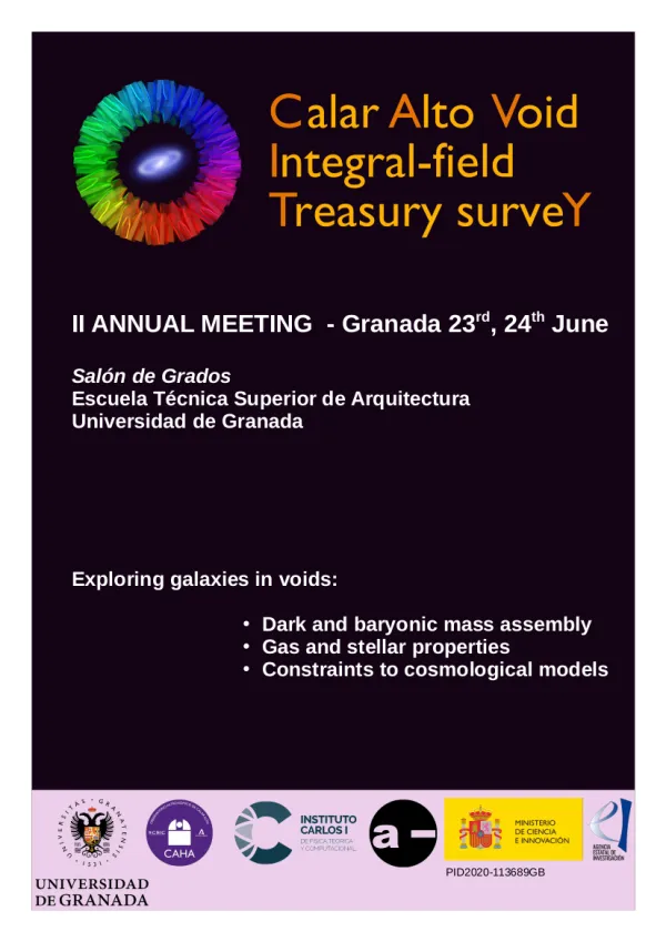Galaxias en vacíos cosmológicos: II annual meeting of CAVITY 