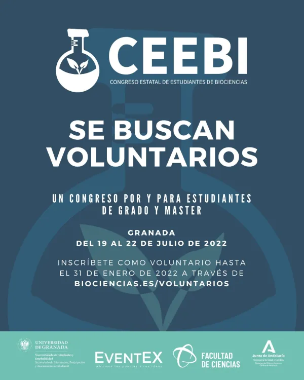Se buscan voluntarios para el I Congreso Estatal de Estudiantes de Biociencias (CEEBI)