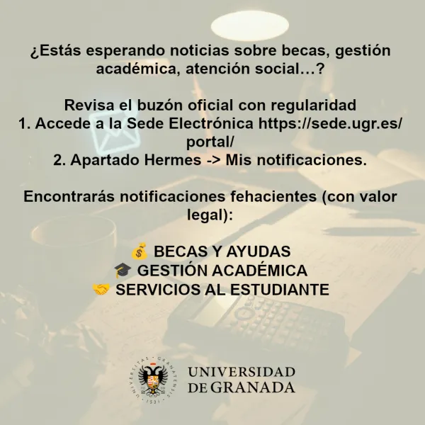 ¡No pierdas las notificaciones oficiales de la UGR!