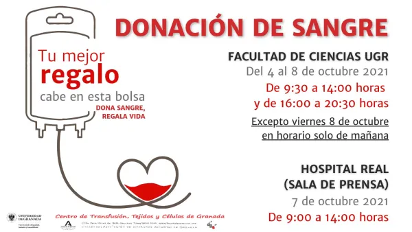 Donación de sangre en la Facultad de Ciencias de la Universidad de Granada