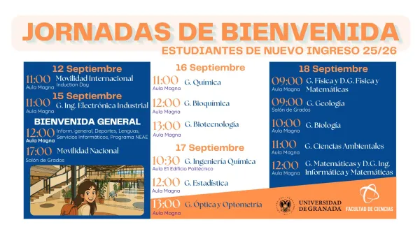 Jornadas de Bienvenida de la Facultad de Ciencias para el Curso 25-26 