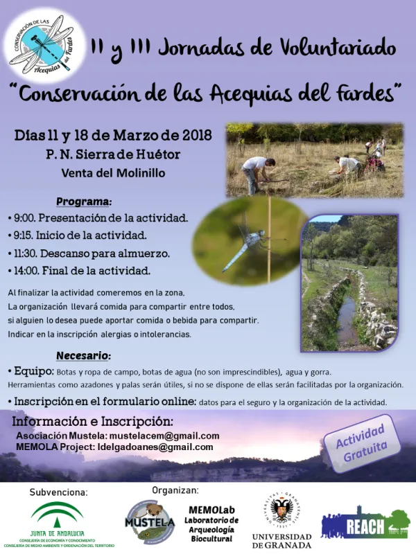 II y III Jornada de Voluntariado "Conservación de las acequias del Fardes"