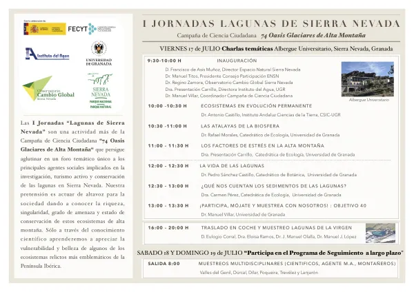 I Jornadas Lagunas de Sierra Nevada