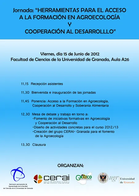 Herramientas para el acceso a la formación en agroecología y cooperación al desarrollo