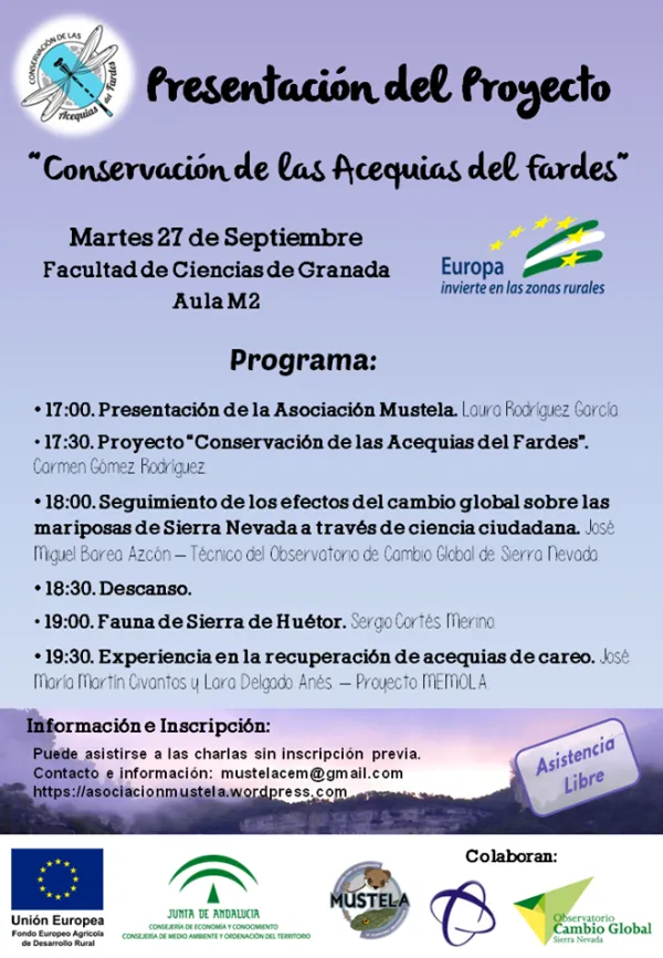 Presentación del proyecto “Conservación de las Acequias del Fardes”