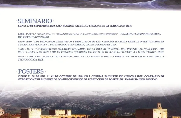 I Jornadas Doctorales de investigadores extranjeros Granada 2010