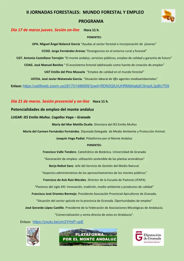 II Jornadas Forestales: Mundo Forestal y Empleo