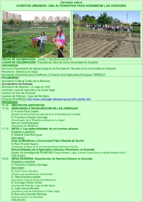 Huertos Urbanos: Una Alternativa para Humanizar las Ciudades