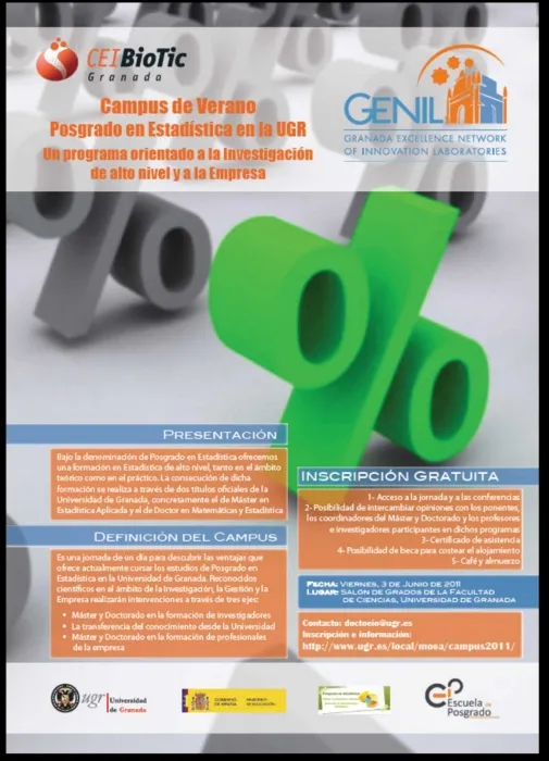Campus de Verano CEI BioTic GENIL  “Posgrado en Estadística en la UGR”
