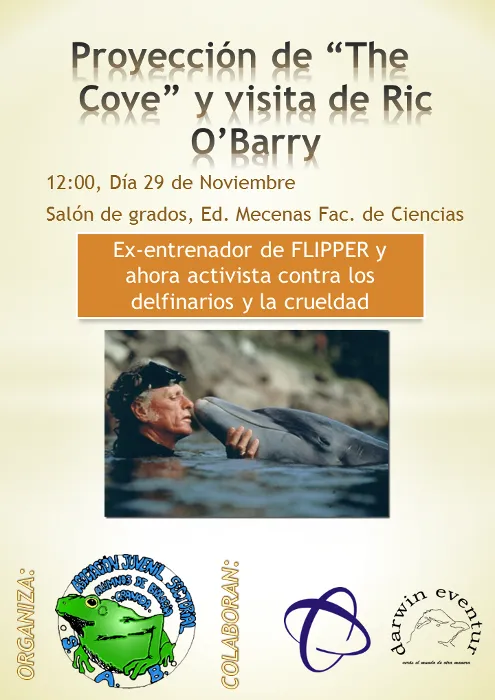 Proyección de "The Cove" y conferencia de Ric O'Barry
