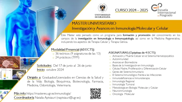Máster Universitario en Investigación y Avances en Inmunología Molecular y Celular 2024/2025