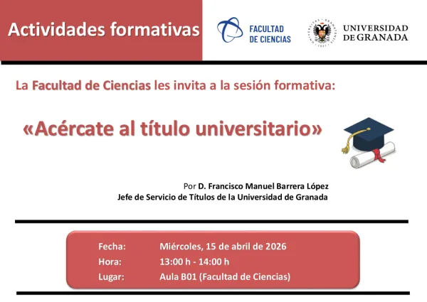 Sesión formativa: Acércate al título universitario
