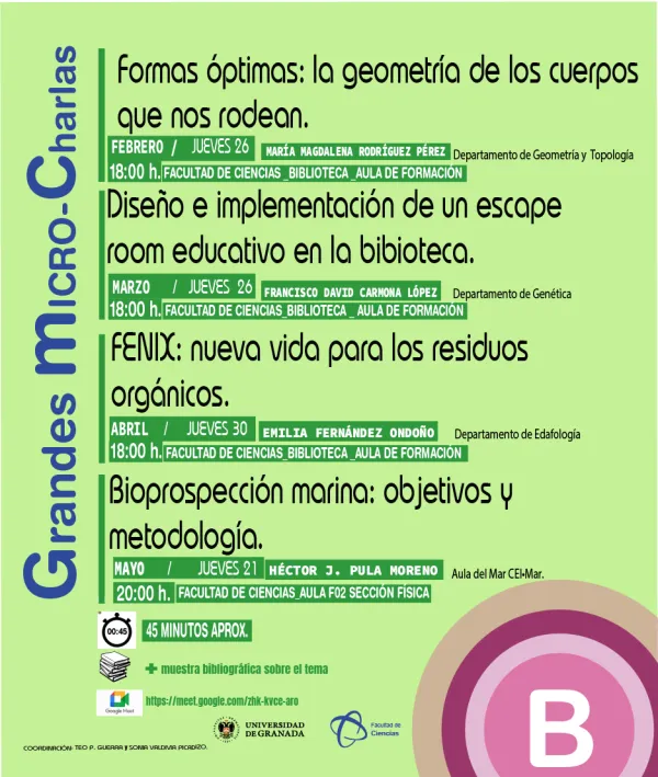 Grandes Micro-Charlas: Descubre la ciencia que te rodea, de forma cercana y amena