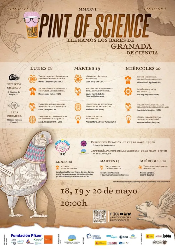 Pint of Science Granada 2026: Llenamos los bares de ciencia