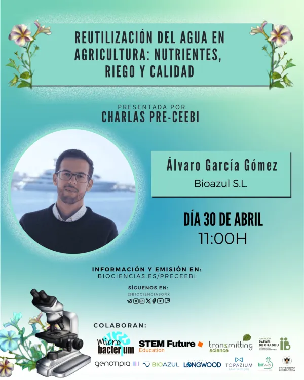 Charla "Reutilización del agua en agricultura: nutrientes, riego y calidad"