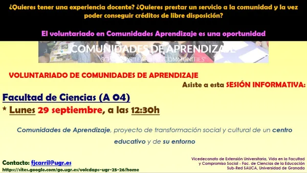 Plan voluntariado Comunidades de Aprendizaje