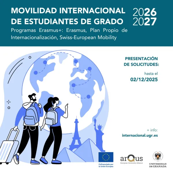 ¡Abierta la convocatoria Erasmus+ e Intercambio UGR 2026/2027!