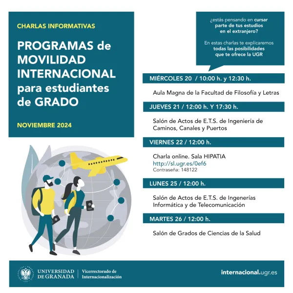 Sesión Informativa de Promoción Movilidad Internacional para Estudiantes de Grado de la UGR
