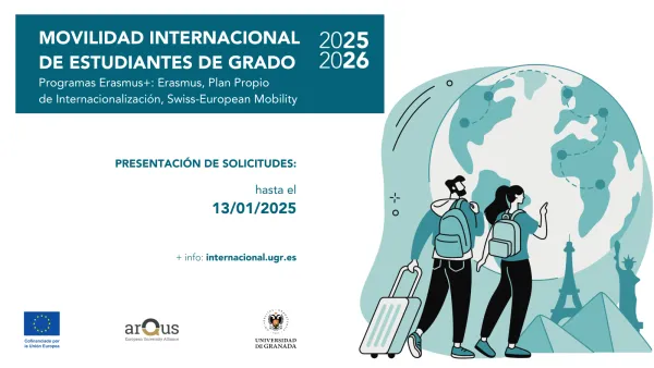 Movilidad Internacional de Estudiantes de Grado. Programas Erasmus+: Erasmus, Plan Propio de Internacionalización, Swiss-European Mobility Curso 2025/2026