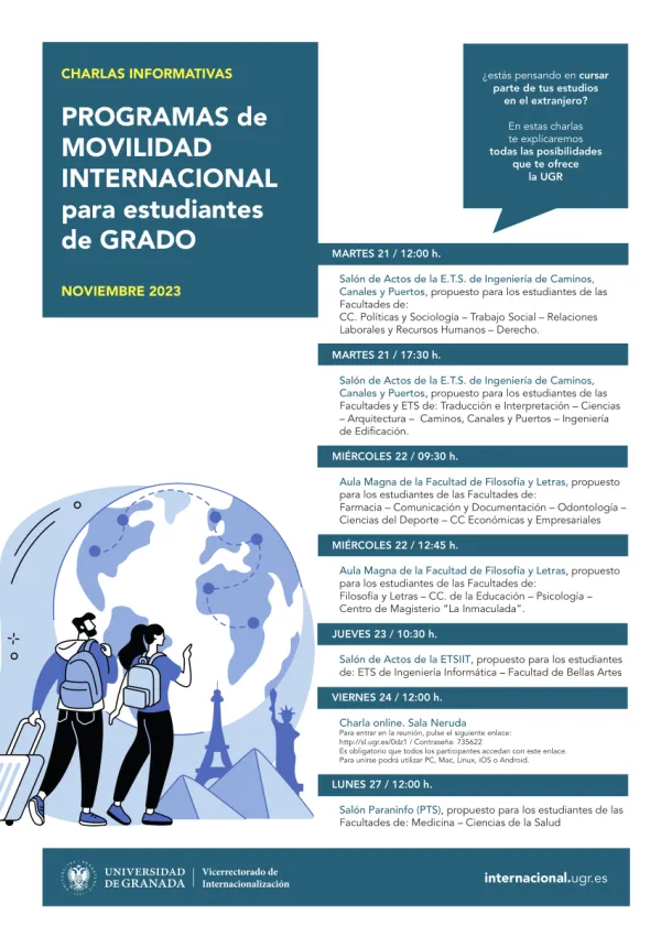 Programas de Movilidad Internacional para estudiantes de Grado