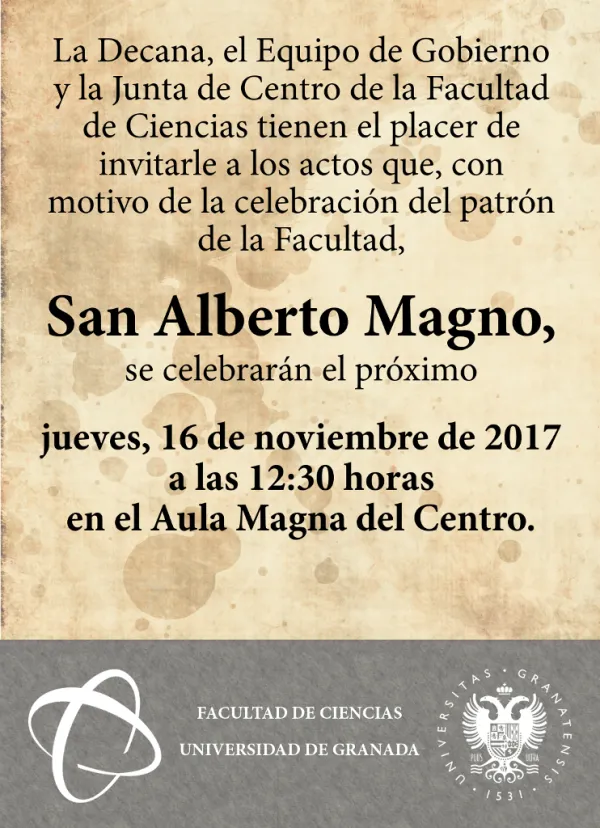 Programa de Actos - San Alberto Magno 2017