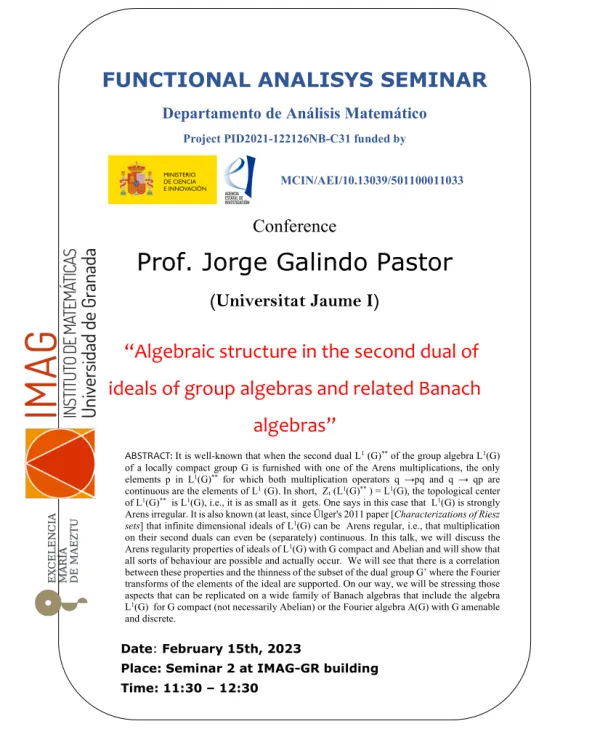 Algebraic structure in the second dual of ideals of group algebras and related Banach algebras