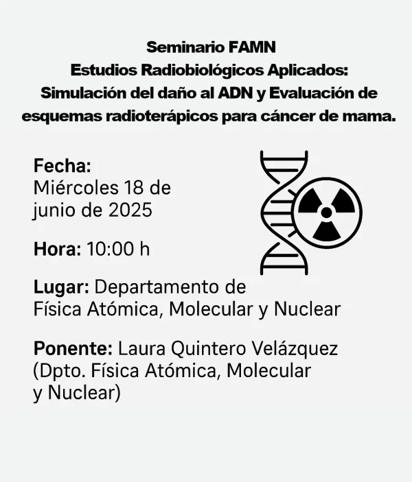Seminario FAMN - Estudios Radiobiológicos Aplicados: Simulación del daño al ADN y Evaluación de esquemas radioterápicos para cáncer de mama. 