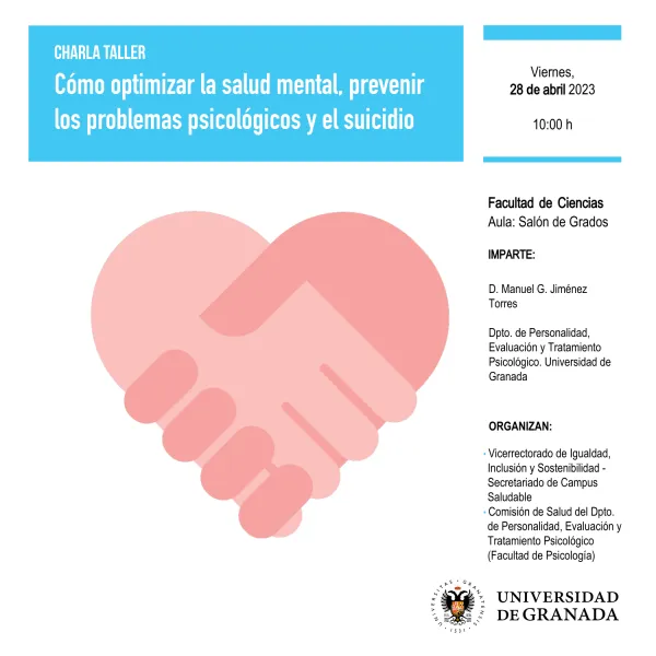 Charla Taller: Cómo optimizar la salud mental, prevenir los problemas psicológicos y el suicidio