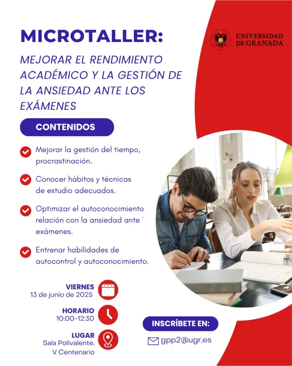 Microtaller: Mejorar el rendimiento académico y gestión de la ansiedad ante los exámenes