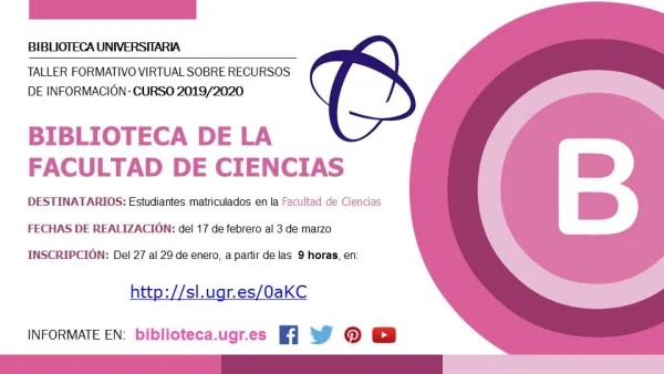 Taller formativo sobre recursos de información para alumnado de la Facultad de Ciencias