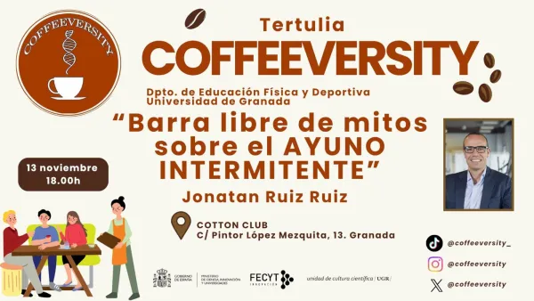 Tertulia COFFEEVERSITY: «Barra libre de mitos sobre el ayuno intermitente»