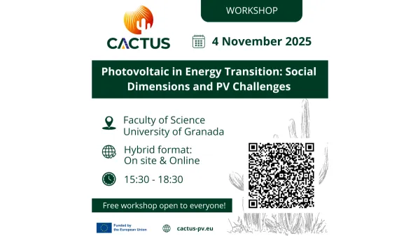 Workshop: Photovoltaic in Energy Transition — Social Dimensions and PV Challenges